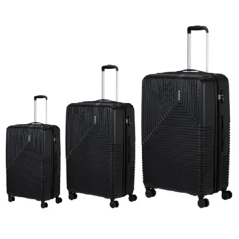 Bilde av best pris American Tourister - Niteline Suitcases - 3 pcs - Midnight Black - Bagasje og reiseutstyr