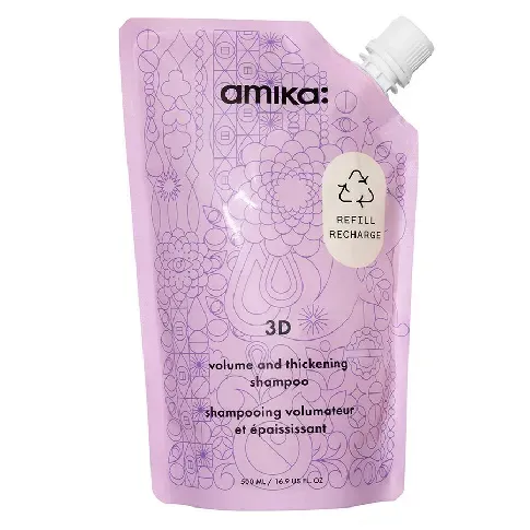 Bilde av best pris Amika 3D Volume & Thickening Shampoo Refill 500ml Hårpleie - Shampoo