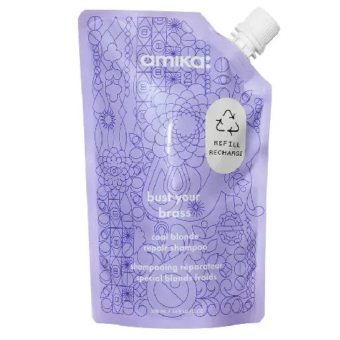 Bilde av best pris Amika Bust Your Brass Cool Blonde Repair Shampoo Refill 500ml Hårpleie - Shampoo