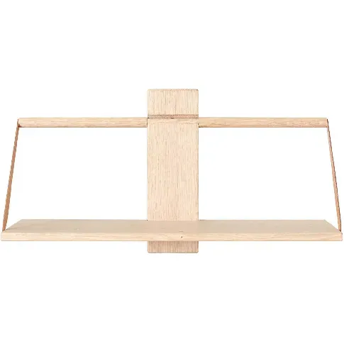 Bilde av best pris Andersen Furniture Wood Wall Shelf 60 x 25 x 32 cm Large Oak Hylle