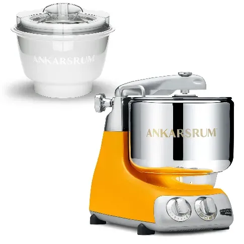 Bilde av best pris Ankarsrum AKM 6230 kjøkkenmaskin med iskremmaskin, sunbeam yellow Ismaskin