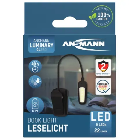Bilde av best pris Ansmann Ansmann LED Boklampe Clip Lommelykter og hodelykter,Elektronikk