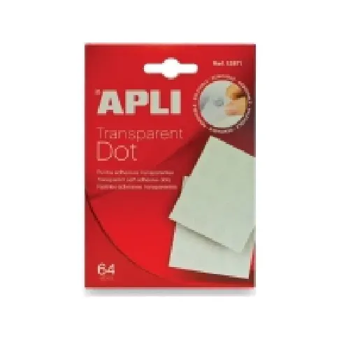 Bilde av best pris Apli APLI dot monteringsringer, avtagbar, 64 stk., gjennomsiktig Kontorartikler - Lim - Øvrig