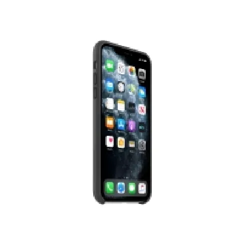 Bilde av best pris Apple - Baksidedeksel for mobiltelefon - lær, maskinert aluminium - svart - for iPhone 11 Pro Max Tele & GPS - Mobilt tilbehør - Deksler og vesker