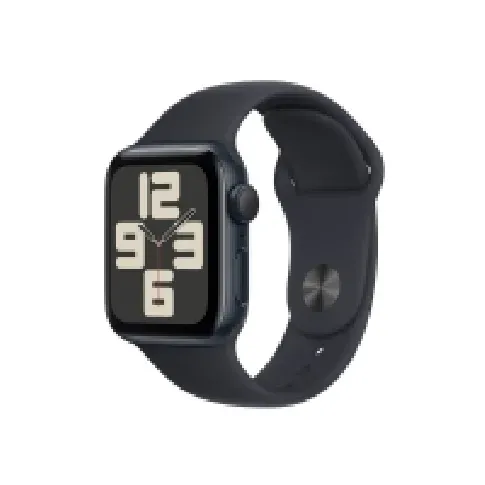 Bilde av best pris Apple Watch SE (GPS) - 2. generasjon - 40 mm - midnattsaluminium - smartklokke med sportsbånd - fluorelastomer - midnatt - båndbredde: S/M - 32 GB - Wi-Fi, Bluetooth - 26.4 g Sport & Trening - Pulsklokker og Smartklokker - Smartklokker