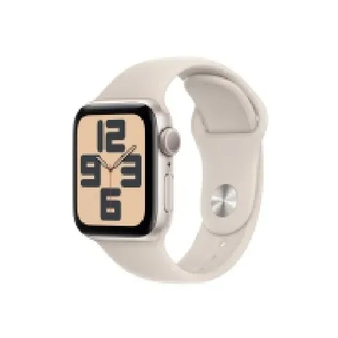 Bilde av best pris Apple Watch SE (GPS) - 2. generasjon - 40 mm - stjernelysaluminium - smartklokke med sportsbånd - fluorelastomer - stjernelys - båndbredde: S/M - 32 GB - Wi-Fi, Bluetooth - 26.4 g Sport & Trening - Pulsklokker og Smartklokker - Smartklokker