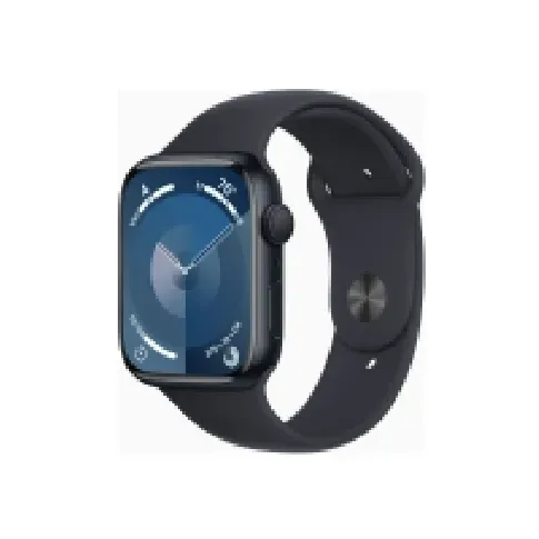 Bilde av best pris Apple Watch Series 9 (GPS) - 45 mm - midnattsaluminium - smartklokke med sportsbånd - fluorelastomer - midnatt - båndbredde: M/L - 64 GB - Wi-Fi, UWB, Bluetooth - 38.7 g Sport & Trening - Pulsklokker og Smartklokker - Smartklokker