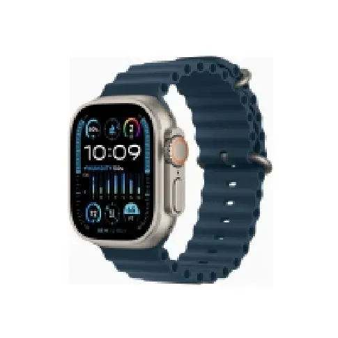 Bilde av best pris Apple Watch Ultra 2 - 49 mm - titan - smartklokke med Havbånd - fluorelastomer - blå - håndleddstørrelse: 130-200 mm - 64 GB - Wi-Fi, LTE, UWB, Bluetooth - 4G - 61.4 g Sport & Trening - Pulsklokker og Smartklokker - Smartklokker