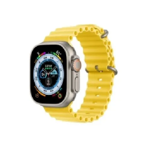Bilde av best pris Apple Watch Ultra - 49 mm - titan - smartklokke med Havbånd - fluorelastomer - gul - håndleddstørrelse: 130-200 mm - 32 GB - Wi-Fi, LTE, UWB, Bluetooth - 4G - 61.3 g Sport & Trening - Pulsklokker og Smartklokker - Smartklokker