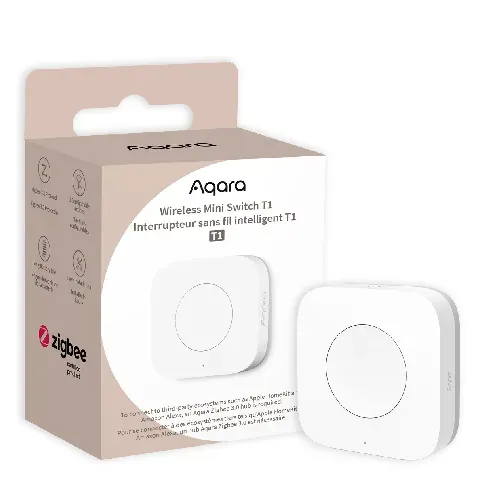 Bilde av best pris Aqara - Wireless Mini Switch T1 - Smart Hjemmekomfort ved Ditt Grepetak - Elektronikk