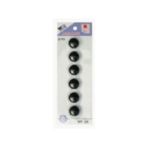 Bilde av best pris Argo-magneter 20 mm, 6 deler, svart (607071) interiørdesign - Tavler og skjermer - Flip flips