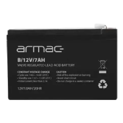Bilde av best pris Armac - UPS-batteri - 1 x batteri - ventilregulert blysyre (VRLA) - 7 Ah PC & Nettbrett - UPS - Erstatningsbatterier
