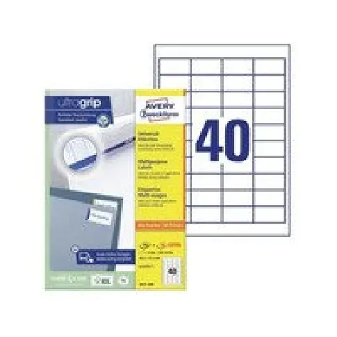 Bilde av best pris Avery - Hvit - 48.5 x 25.4 mm 4000 etikett(er) (100 ark x 40) flerbruks merkelapper Papir & Emballasje - Markering - Etiketter og Teip