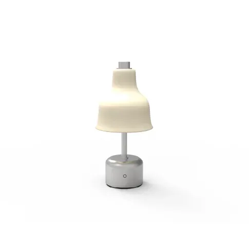 Bilde av best pris Avra transportabel bordlampe børstet stål krem Bordlampe