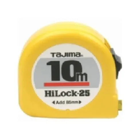 Bilde av best pris Båndmål Hi-Lock gul 10,0 m 25mm bånd Rørlegger artikler - Rør og beslag - Trykkrør og beslag