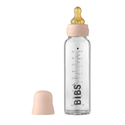 Bilde av best pris BIBS Baby Glass Bottle Complete Set Latex Blush 225ml Foreldre & barn - Babyutstyr - Tåteflasker