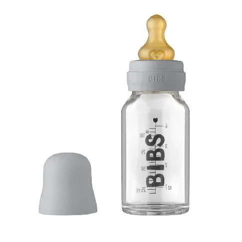 Bilde av best pris BIBS Baby Glass Bottle Complete Set Latex Cloud 110ml Foreldre & barn - Babyutstyr - Tåteflasker