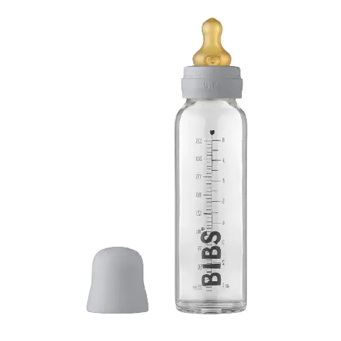 Bilde av best pris BIBS Baby Glass Bottle Complete Set Latex Cloud 225ml Foreldre & barn - Babyutstyr - Tåteflasker