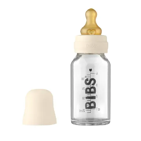 Bilde av best pris BIBS Baby Glass Bottle Complete Set Latex Ivory 110ml Foreldre & barn - Babyutstyr - Tåteflasker