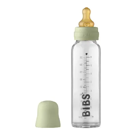 Bilde av best pris BIBS Baby Glass Bottle Complete Set Latex Sage 225ml Foreldre & barn - Babyutstyr - Tåteflasker