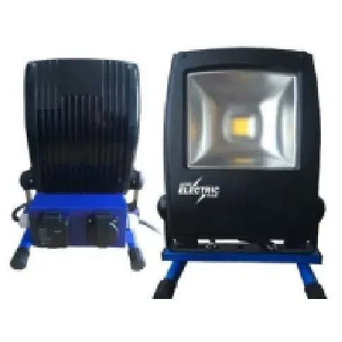 Bilde av best pris BLUE ELECTRIC +Plus-Line LED 100W arbejdslampe med udtag - 1880825 Verktøy & Verksted - Til verkstedet - Arbeidslys