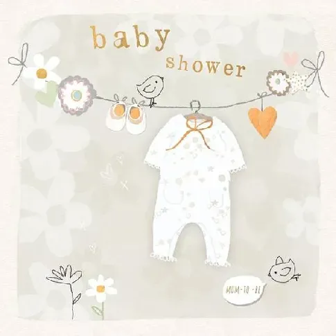 Bilde av best pris Baby Shower (15 x 15cm) - Babyklær