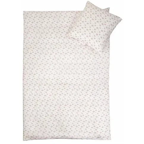Bilde av best pris Baby sengetøy - 70x100 cm - 100% Bomullssateng - Summer white Innredning , Barnerommet , Baby sengetøy 70x100 cm