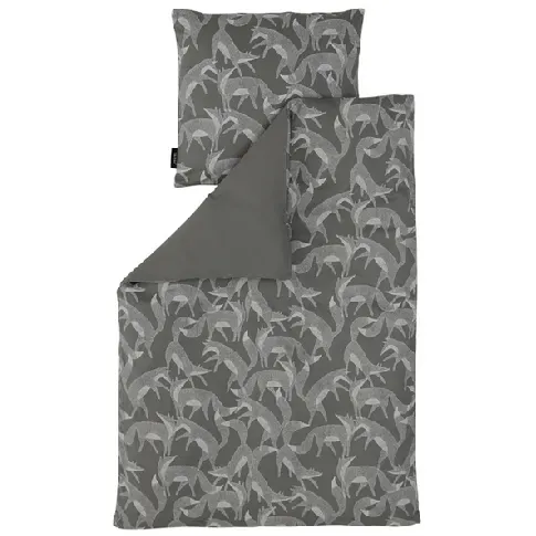 Bilde av best pris Babysengetøy - 70x100 cm - Grey fox - 2 i 1 design - 100 % økologisk bomull Innredning , Barnerommet , Baby sengetøy 70x100 cm