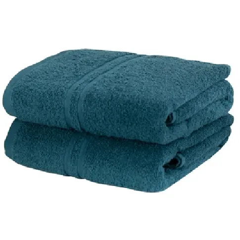 Bilde av best pris Badehåndkle - 65x130 cm - Blå - IN Style Håndklær , Håndklestørrelser , Badehåndkle 70x140 cm