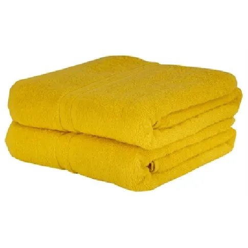 Bilde av best pris Badehåndkle - 65x130 cm - Gul - IN Style Håndklær , Håndklestørrelser , Badehåndkle 70x140 cm