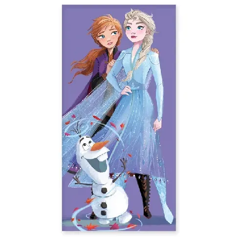 Bilde av best pris Badehåndkle - 70x140 cm - Frozen- Anna &amp; Elsa - Mykt barnehåndkle Håndklær , Håndklestørrelser , Badehåndkle 70x140 cm