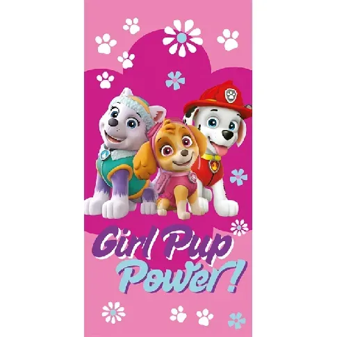 Bilde av best pris Badehåndkle - 70x140 cm - Paw patrol - Girl pup power - Mykt barnehåndkle Håndklær , Håndklestørrelser , Badehåndkle 70x140 cm