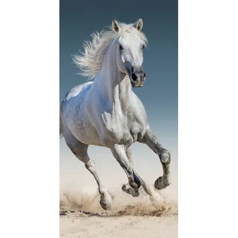 Bilde av best pris Badehåndkle - Galopperende hest - 70x140cm – Lekker og myk kvalitet Håndklær