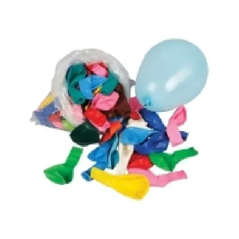 Bilde av best pris Balloner, runde med 100 ass. farver Skole og hobby - Festeutsmykking - Ballonger
