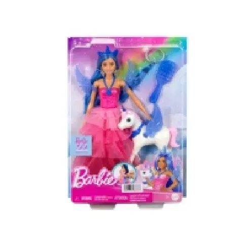 Bilde av best pris Barbie Doll Mattel Sapphire Winged Unicorn Doll 65-årsjubileum HRR16 Leker - Figurer og dukker - Mote dukker