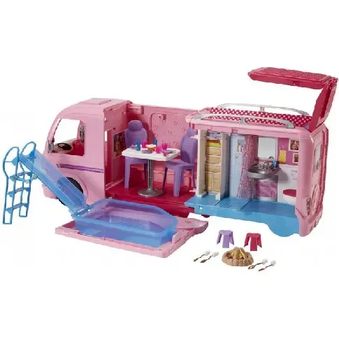 Bilde av best pris Barbie Dream Autocamper Barbie campingvogn bil FBR34 Biler