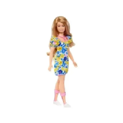 Bilde av best pris Barbie Fashionista Yellow Blue Floral (Down Syn) Leker - Figurer og dukker - Mote dukker