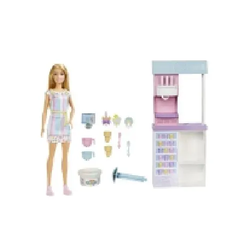 Bilde av best pris Barbie Ice Cream Shopkeeper Playset Leker - Figurer og dukker - Mote dukker