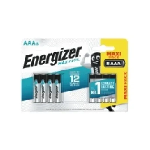 Bilde av best pris Batteri Energizer® Alkaline Max Plus™, AAA, 1,5 V, pakke a 8 stk PC tilbehør - Ladere og batterier - Diverse batterier