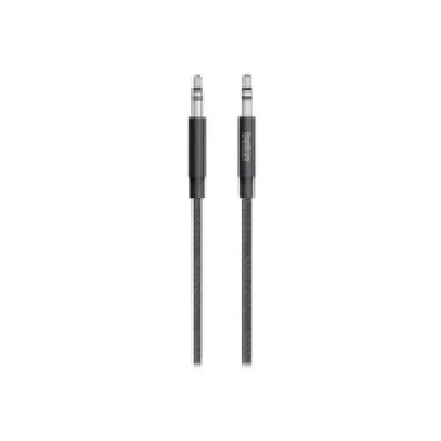 Bilde av best pris Belkin MIXIT Aux Cable - Lydkabel - mini-phone stereo 3.5 mm hann til mini-phone stereo 3.5 mm hann - 1.22 m - svart PC tilbehør - Kabler og adaptere - Lydkabler