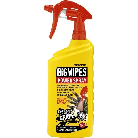 Bilde av best pris Big Wipes power spray, antibakteriell rensevæske, 1L Verktøy > Tetningmasse &amp; lim