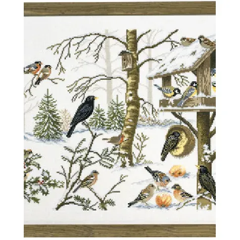 Bilde av best pris Bilde Vinterfugler Strikking, pynt, garn og strikkeoppskrifter