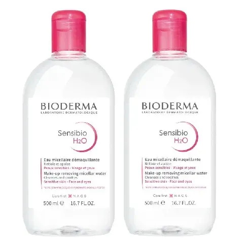 Bilde av best pris Bioderma - 2 x Sensibio H2O Micellar Solution 500 ml - Skjønnhet