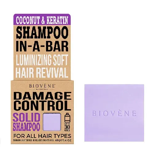 Bilde av best pris Biovène Damage Control Coconut & Keratin Solid Shampoo Bar 40g Hårpleie - Shampoo