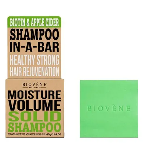 Bilde av best pris Biovène Hair Care Shampoo Bar Moisture Volume Biotin & Apple Cide Hårpleie - Shampoo