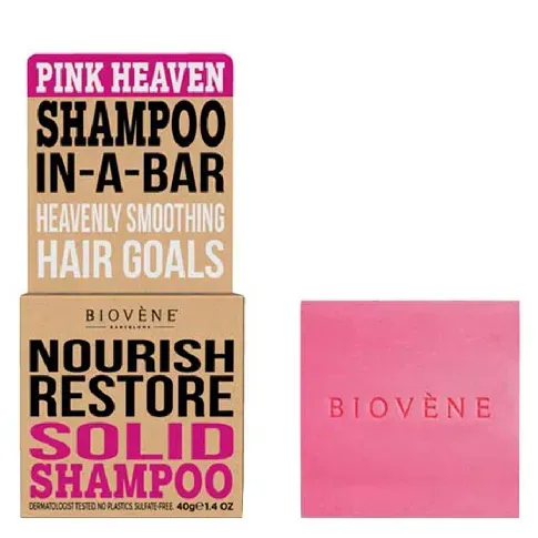Bilde av best pris Biovène Hair Care Shampoo Bar Nourish Restore Pink Heaven 40g Hårpleie - Shampoo