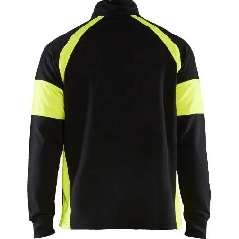 Bilde av best pris Blåkläder Synlig genser, med kort glidelås, svart/High-Vis gul, størrelse XS Backuptype - Værktøj