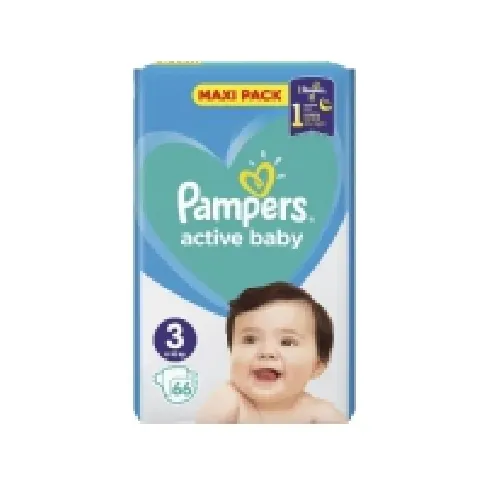 Bilde av best pris Bleier PAMPERS Active Baby-Dry, Maxi pack, str 3, 6-10kg, 66 stk. Rengjøring - Personlig Pleie - Personlig pleie