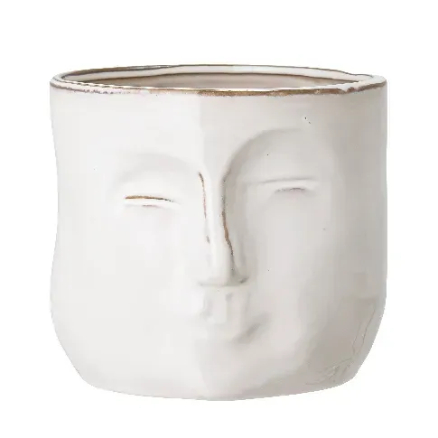 Bilde av best pris Bloomingville - Face Flowerpot - White (82048963) - Hjemme og kjøkken