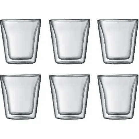 Bilde av best pris Bodum Canteen Glass med Doble Vegger Small 6 stk Kaffeglass